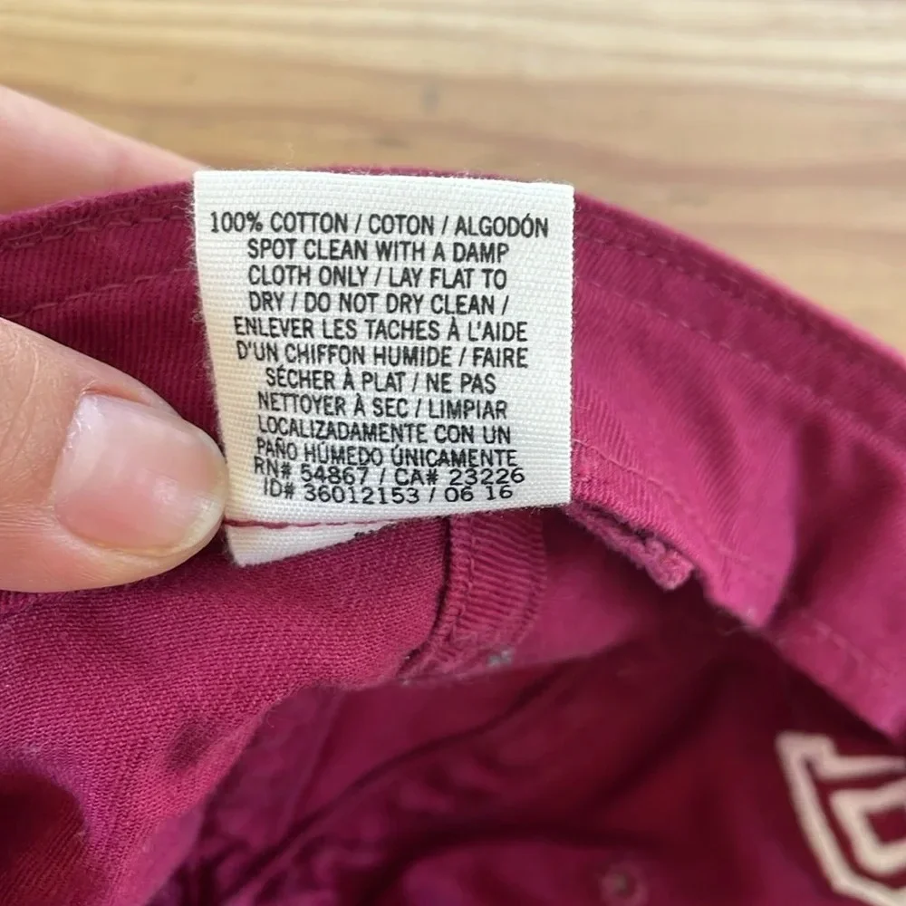 Victoria's Secret PINK Burgundy Ballcap Hat One Size Adjustable Strap